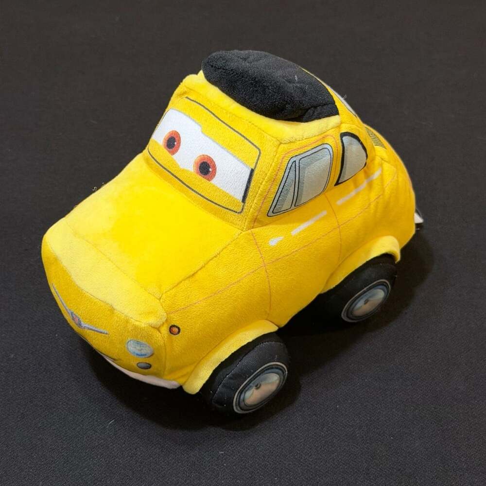 Disney Pixar Cars Luigi Plush Stuffed Animal Yellow Fiat